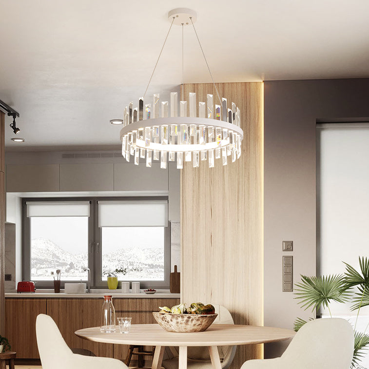 Modern Crystal Chandelier Light Led 1-Light Pendant Light for Living Room