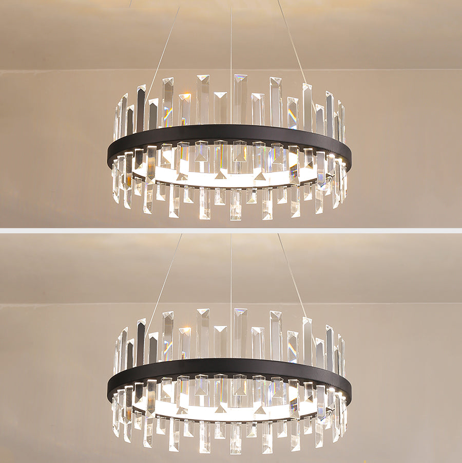 Modern Crystal Chandelier Light Led 1-Light Pendant Light for Living Room