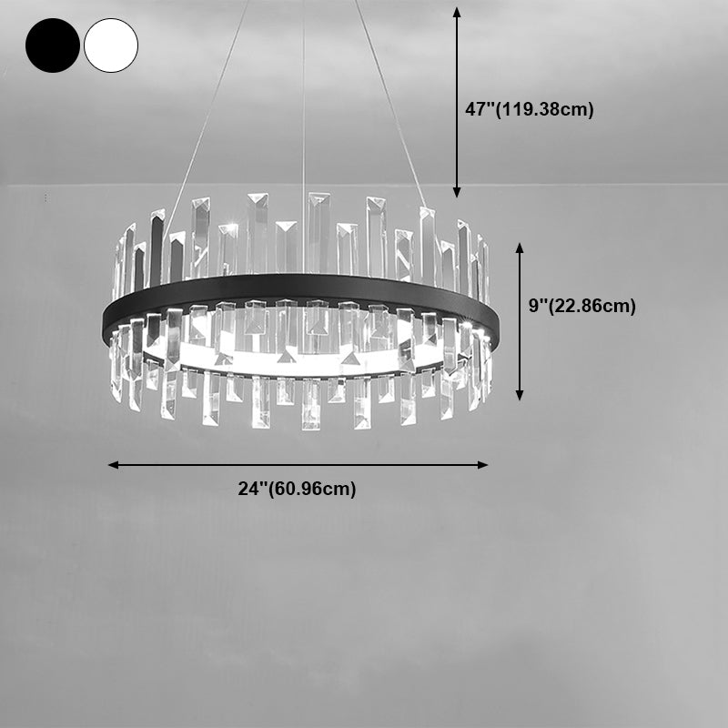 Luz de lámpara de araña de cristal moderna LED LED de 1 luz para sala de estar para sala de estar