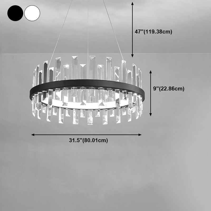 Luz de lámpara de araña de cristal moderna LED LED de 1 luz para sala de estar para sala de estar