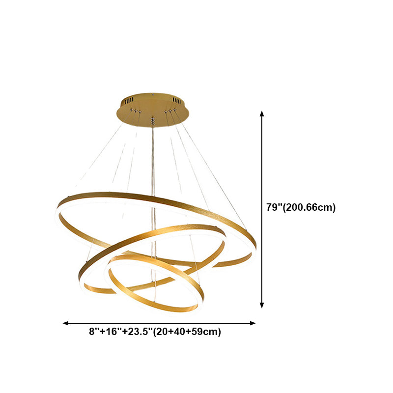 Lustre moderne en or silmous