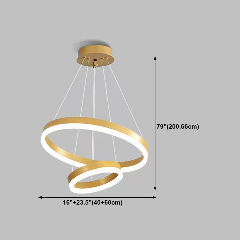 Lustre moderne en or silmous