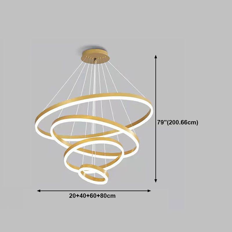 Lustre moderne en or silmous