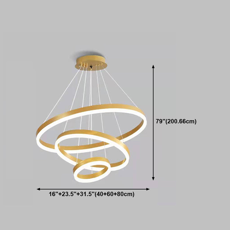 Lustre moderne en or silmous