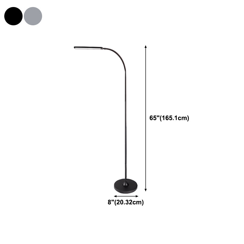 Modern Linear Floor Lamp Metal 65" High Adjustable Floor Light for Living Room