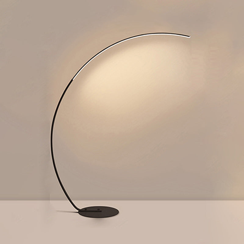 Modern Style Linear Shape Floor Lighting Metal 1 Light Floor Lamp for Dining Room