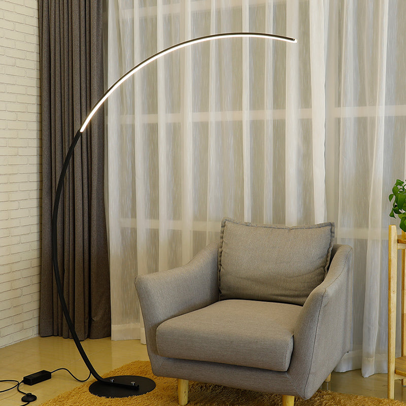 Modern Style Linear Shape Floor Lighting Metal 1 Light Floor Lamp for Dining Room