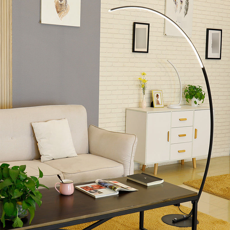 Modern Style Linear Shape Floor Lighting Metal 1 Light Floor Lamp for Dining Room