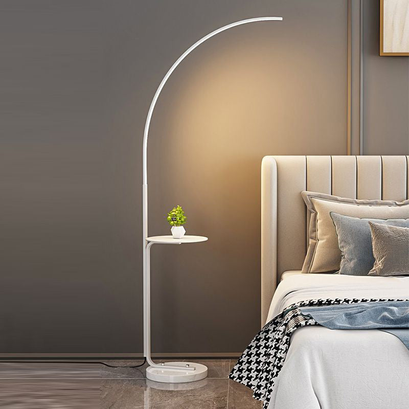 Modern Style Linear Shape Floor Lighting Metal 1 Light Floor Lamp for Dining Room