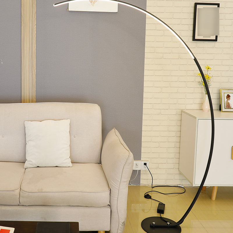 Modern Style Linear Shape Floor Lighting Metal 1 Light Floor Lamp for Dining Room