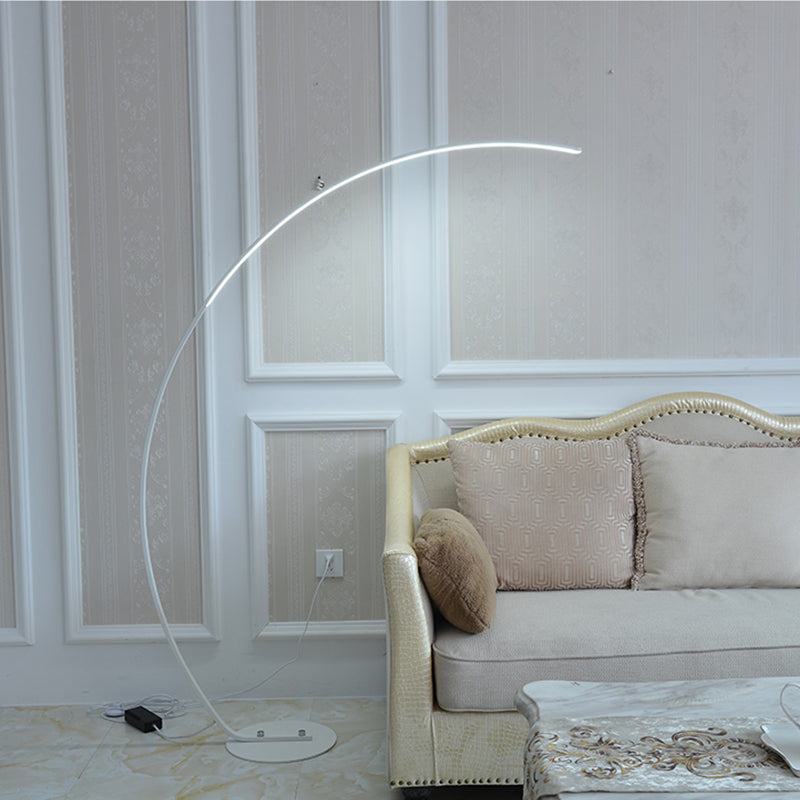 Modern Style Linear Shape Floor Lighting Metal 1 Light Floor Lamp for Dining Room