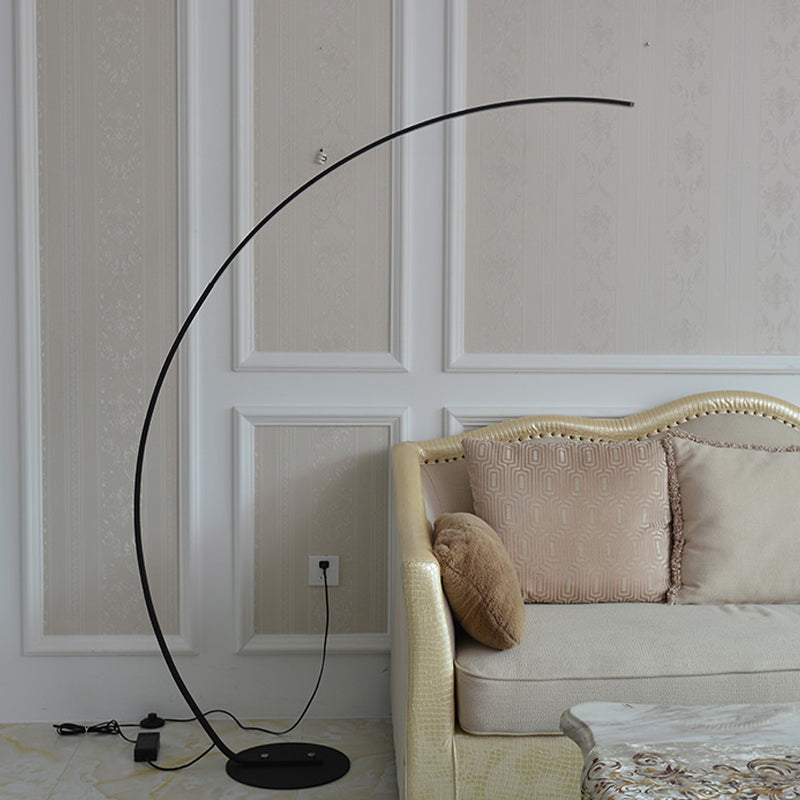 Modern Style Linear Shape Floor Lighting Metal 1 Light Floor Lamp for Dining Room