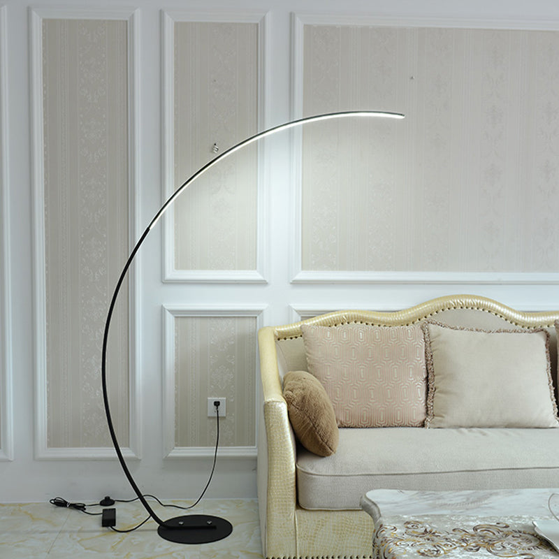 Modern Style Linear Shape Floor Lighting Metal 1 Light Floor Lamp for Dining Room