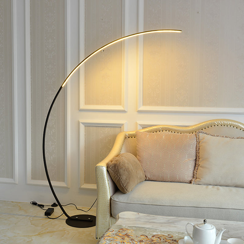 Modern Style Linear Shape Floor Lighting Metal 1 Light Floor Lamp for Dining Room