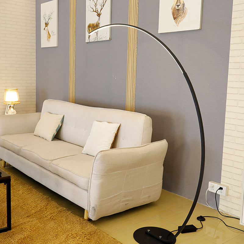 Modern Style Linear Shape Floor Lighting Metal 1 Light Floor Lamp for Dining Room