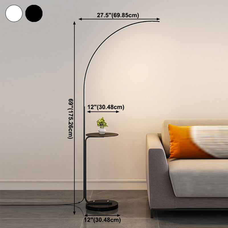 Modern Style Linear Shape Floor Lighting Metal 1 Light Floor Lamp for Dining Room