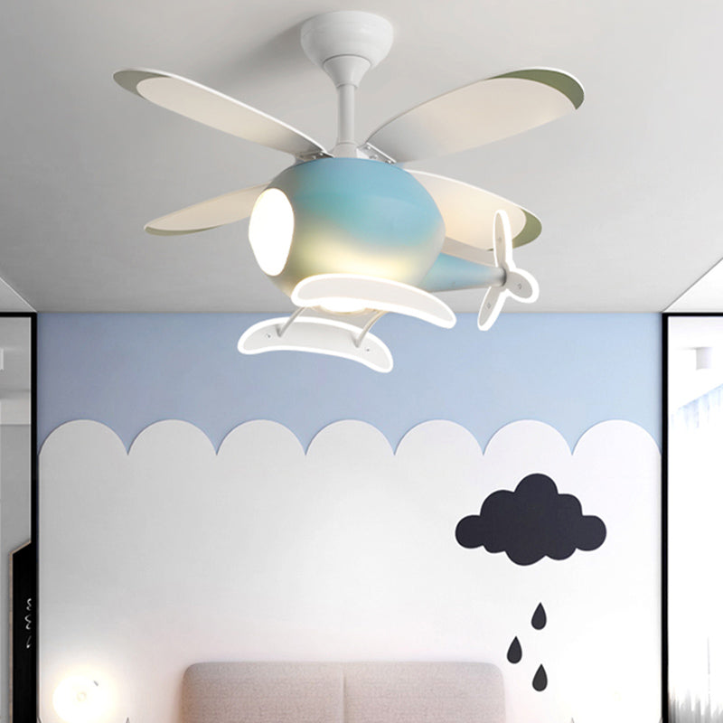 Plane Metal Ceiling Fan Lamp Modern LED Ceiling Mounted Lighting