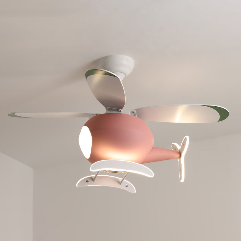 Plane Metal Ceiling Fan Lamp Modern LED Ceiling Mounted Lighting