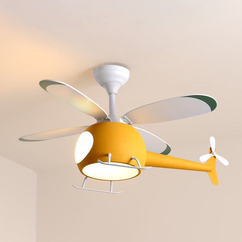 Plane Metal Ceiling Fan Lamp Modern LED Ceiling Mounted Lighting