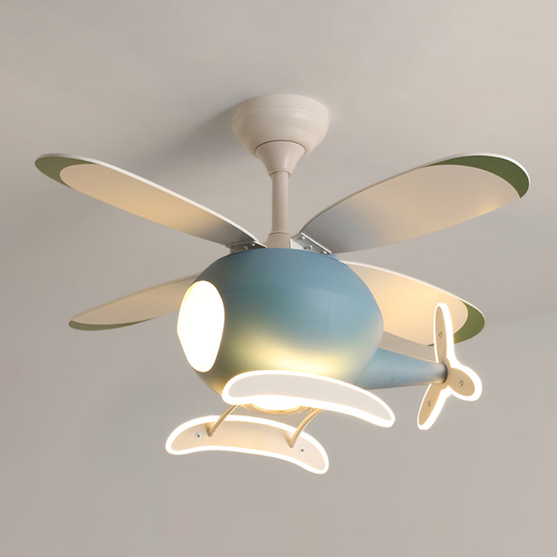 Plane Metal Ceiling Fan Lamp Modern LED Ceiling Mounted Lighting