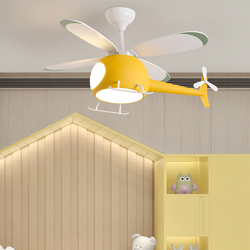 Plane Metal Ceiling Fan Lamp Modern LED Ceiling Mounted Lighting