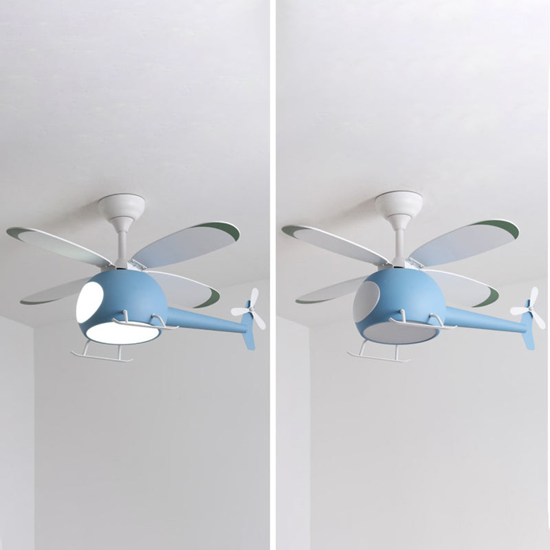 Plane Metal Ceiling Fan Lamp Modern LED Ceiling Mounted Lighting