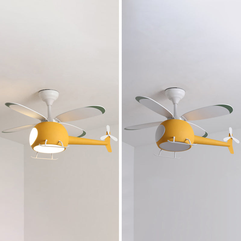 Plane Metal Ceiling Fan Lamp Modern LED Ceiling Mounted Lighting