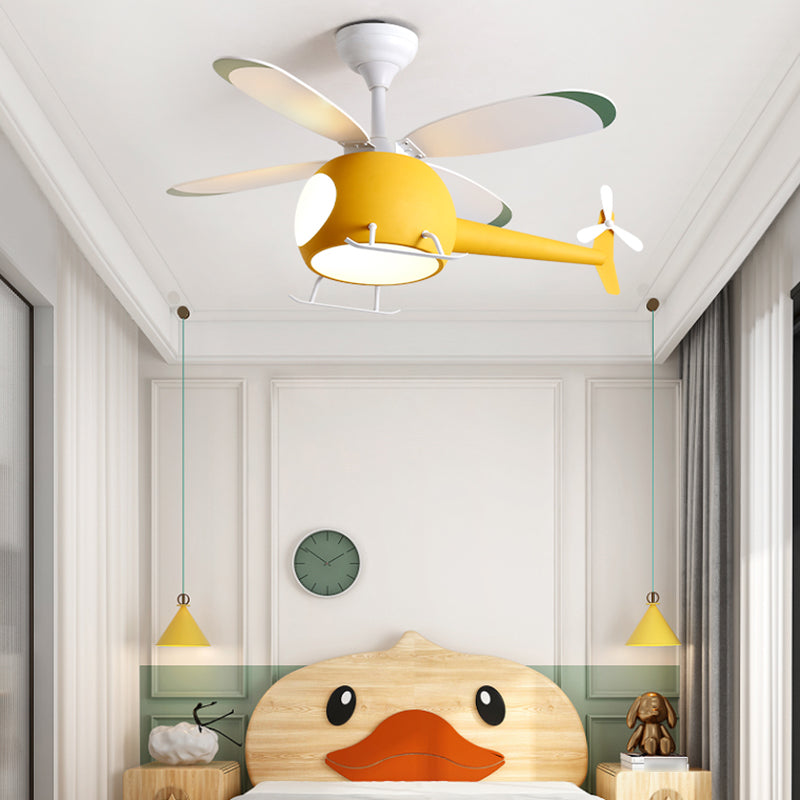 Plane Metal Ceiling Fan Lamp Modern LED Ceiling Mounted Lighting