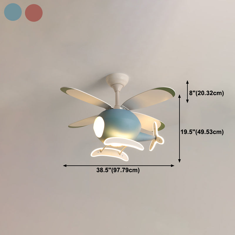 Plane Metal Ceiling Fan Lamp Modern LED Ceiling Mounted Lighting