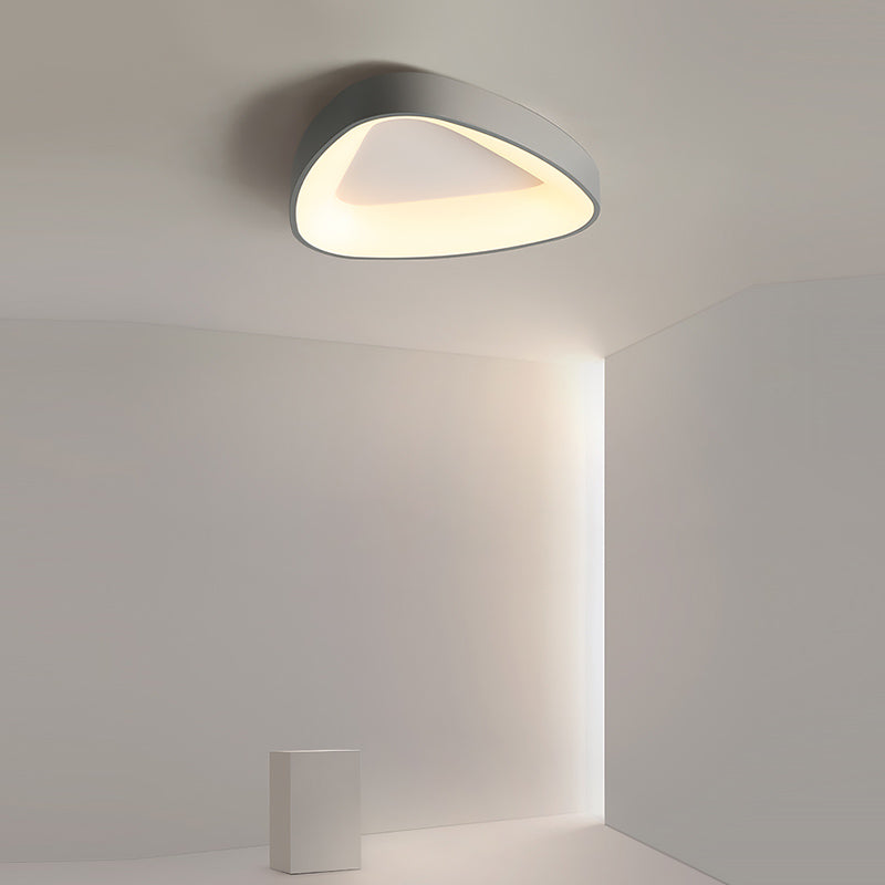 Forma geometrica in metallo Luce soffitto a fiuto moderno 1 illuminazione a montaggio a filo in grigio