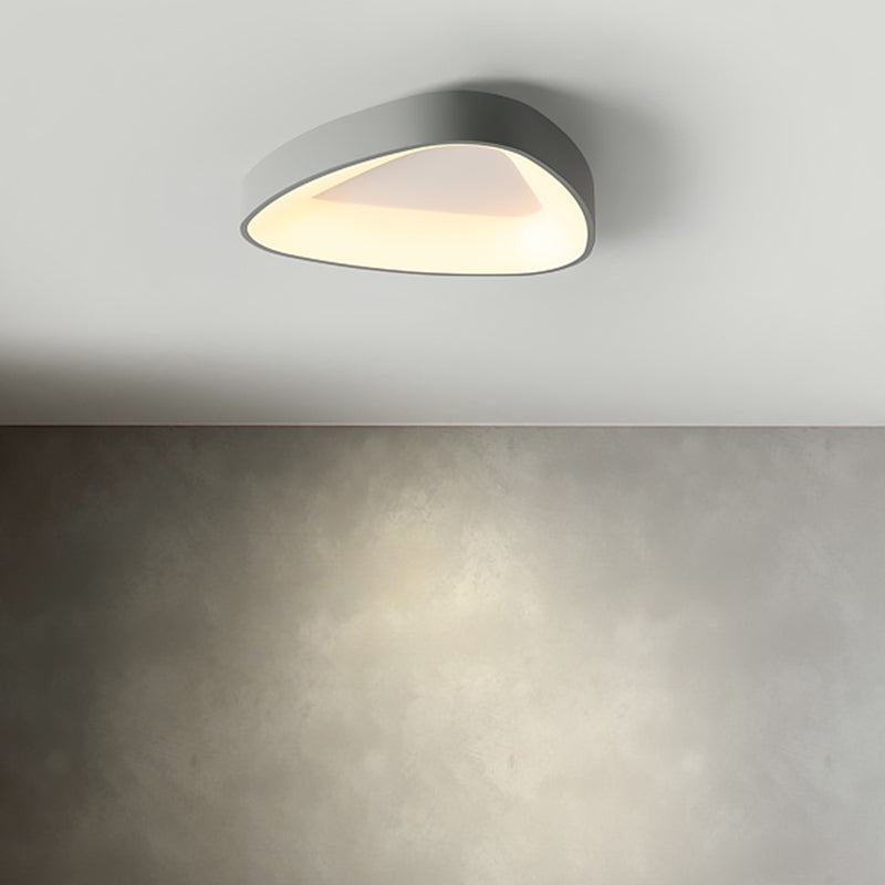 Forme géométrique en métal Lumière de plafond moderne 1 éclairage luxuriant l'éclairage en gris