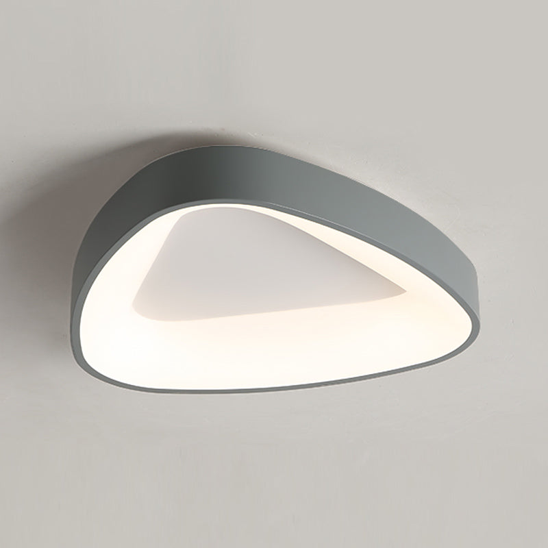 Forma geometrica in metallo Luce soffitto a fiuto moderno 1 illuminazione a montaggio a filo in grigio