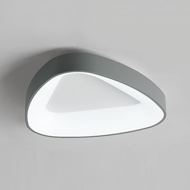 Forma geometrica in metallo Luce soffitto a fiuto moderno 1 illuminazione a montaggio a filo in grigio