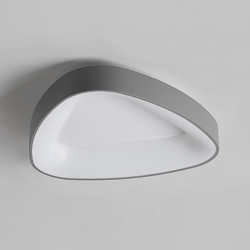 Forma geometrica in metallo Luce soffitto a fiuto moderno 1 illuminazione a montaggio a filo in grigio