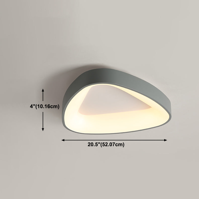 Metalen geometrische vorm spoelplafondlicht modern 1 lichtspoeling verlichting in grijs