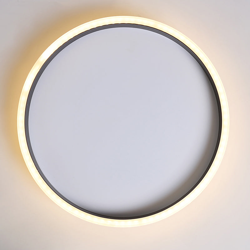 Forma geometrica in metallo Luce del soffitto a fiuto moderno 1 illuminazione a montaggio a filo in nero