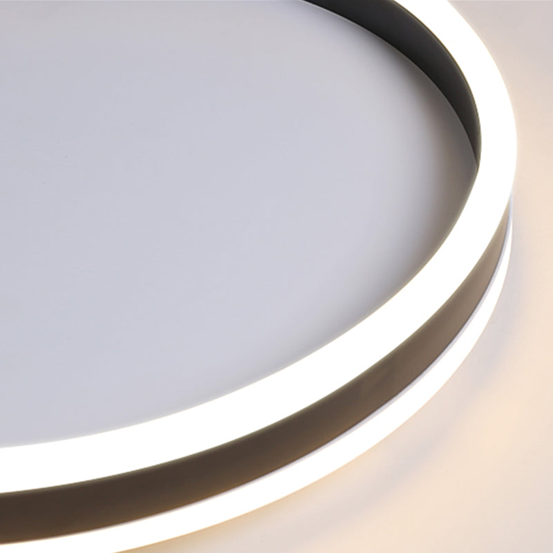 Forma geometrica in metallo Luce del soffitto a fiuto moderno 1 illuminazione a montaggio a filo in nero