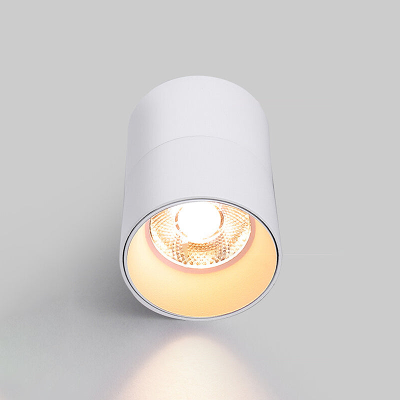 Modern Style Cylinder Shape Ceiling Fixture Metal 1 Light Ceiling Mounted Light