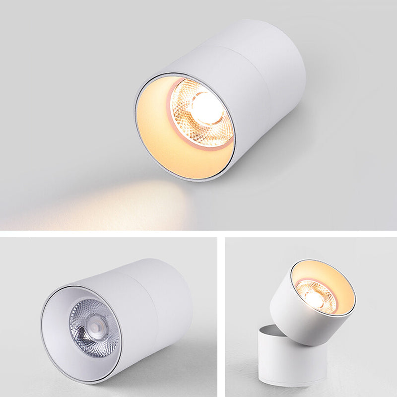 Modern Style Cylinder Shape Ceiling Fixture Metal 1 Light Ceiling Mounted Light