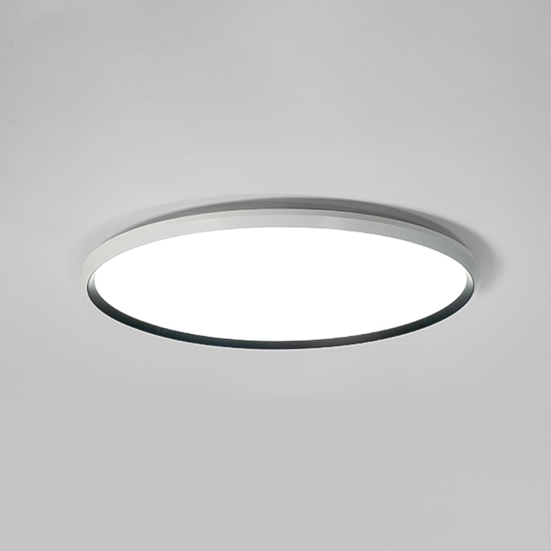 Geometry Shape Ceiling Fixture Modern Style Metal 1-Light Ceiling Mounted Light in White