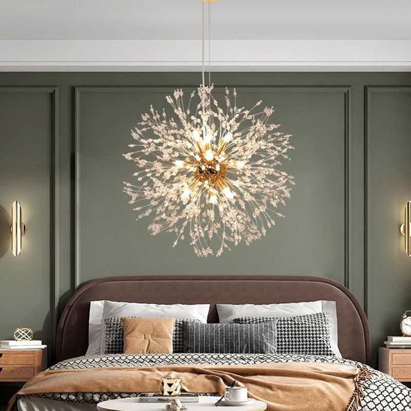 Globe Shape Chandelier Nordic Style Fireflies Chandelier Light pour le salon