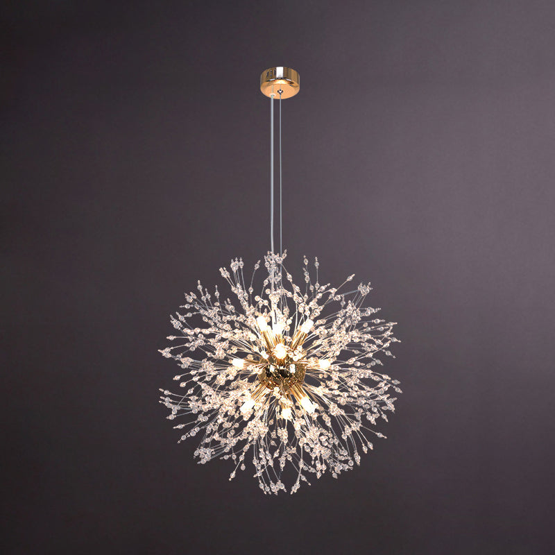 Globe Shape Chandelier Nordic Style Fireflies Chandelier Light pour le salon