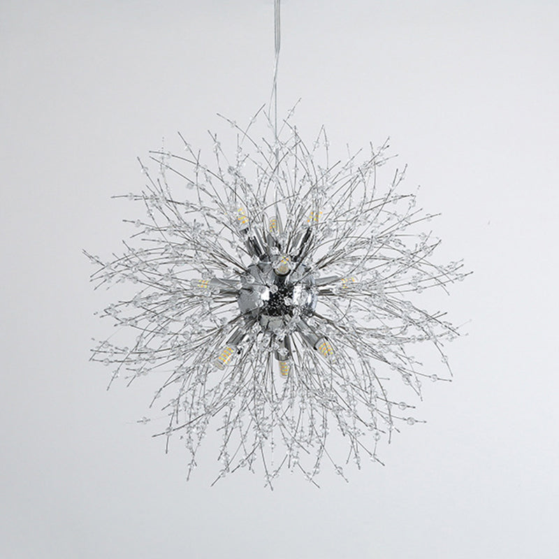 Globe Shape Chandelier Nordic Style Fireflies Chandelier Light pour le salon