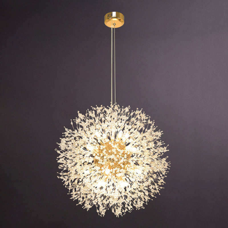 Globe Shape Chandelier Nordic Style Fireflies Chandelier Light pour le salon