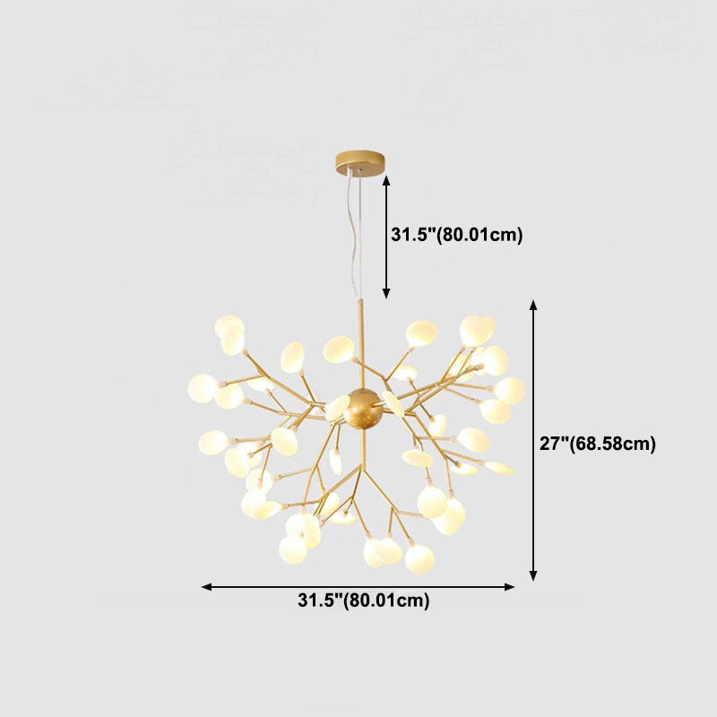 Multi Light Firefly suspendu le lustre moderne de style moderne lampe suspendue avec une teinte acrylique