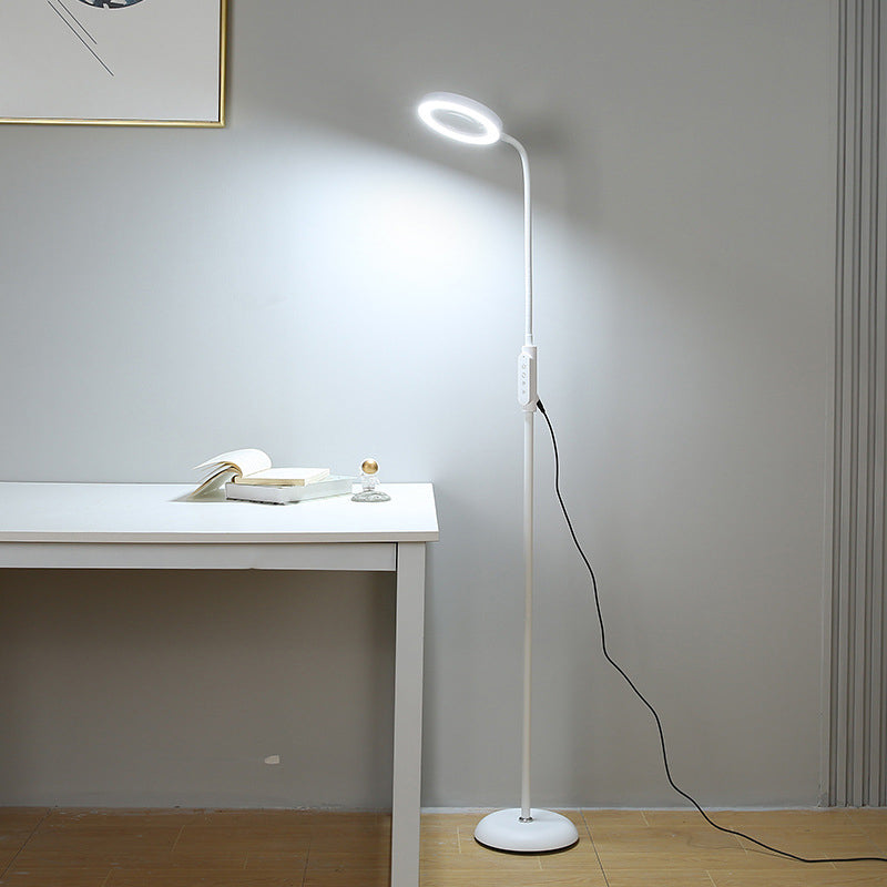 Lámpara de pie de piso LED de 1 luz moderna con sombra acrílica para dormitorio