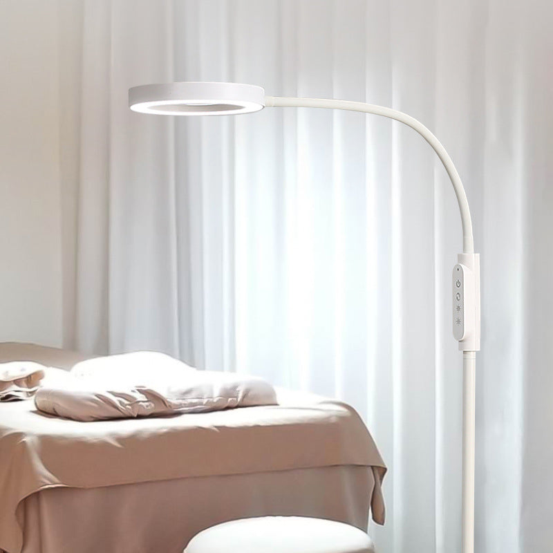 Lámpara de pie de piso LED de 1 luz moderna con sombra acrílica para dormitorio