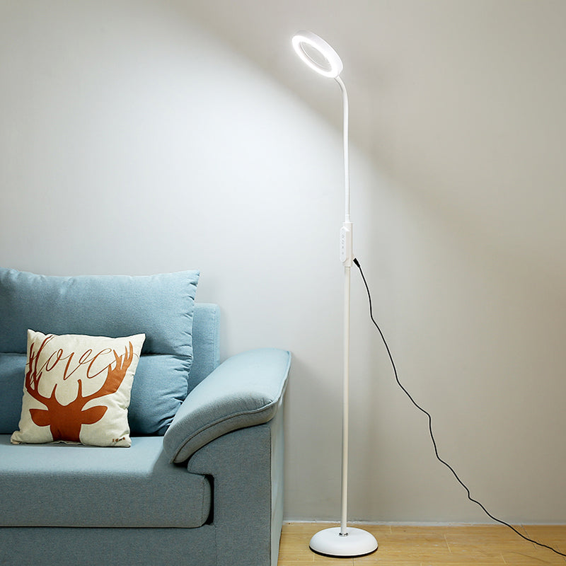 Modern Floor Light 1-Light LED Floor Standing Lamp with Acrylic Shade for Bedroom