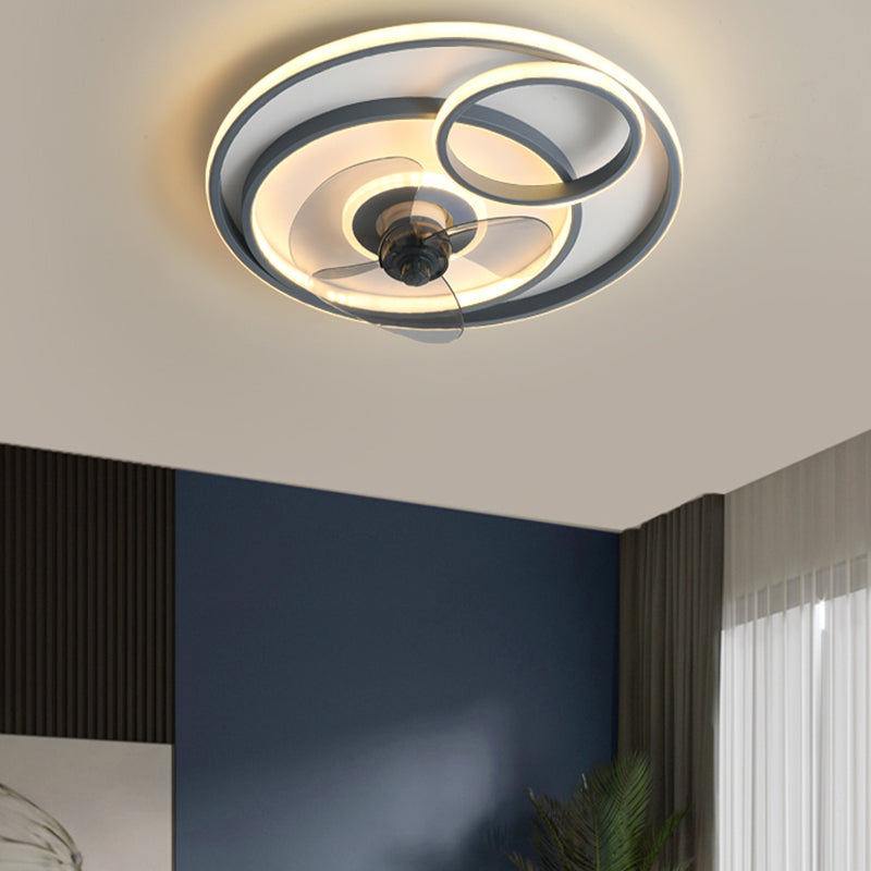 Modern Style Ceiling Fan Lighting Metal 3 Light Ceiling Fan Light for Living Room