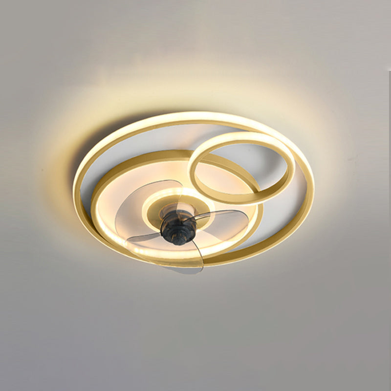Modern Style Ceiling Fan Lighting Metal 3 Light Ceiling Fan Light for Living Room